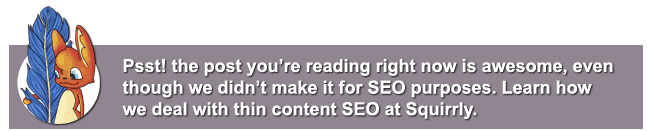 our special seo strategy for thin content